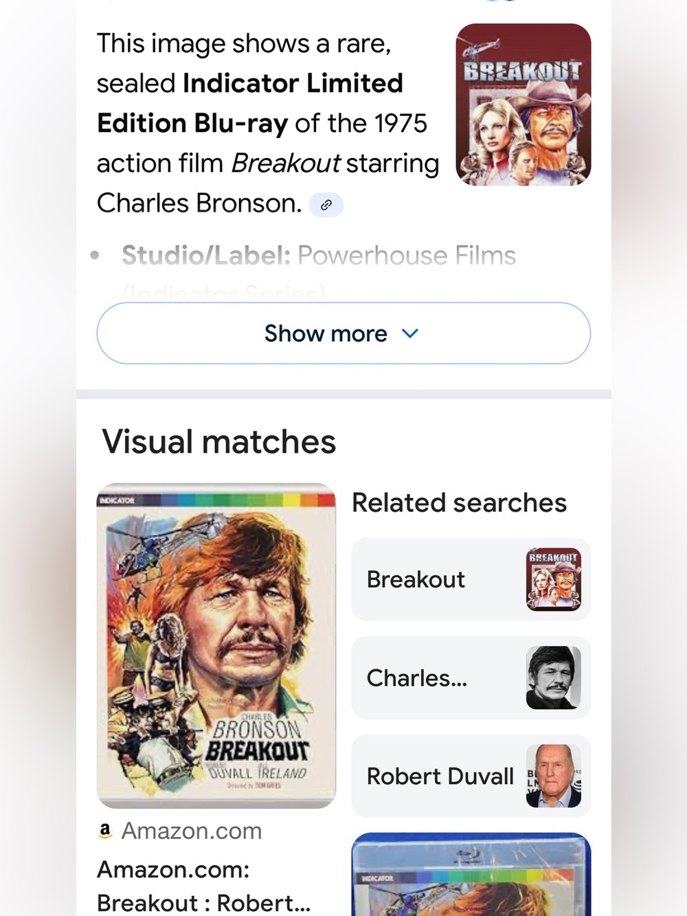 #1949**Charles Bronson Breakout Blu-ray - White with Multicolor Artwork - Picture 4 of 10
